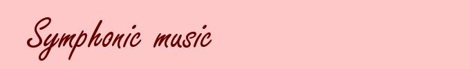 Symphonic music